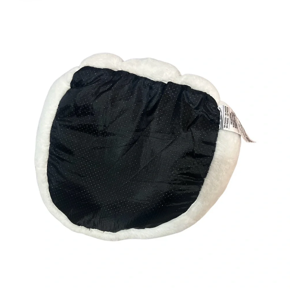 Nandog White Plush Cat Dog Bed